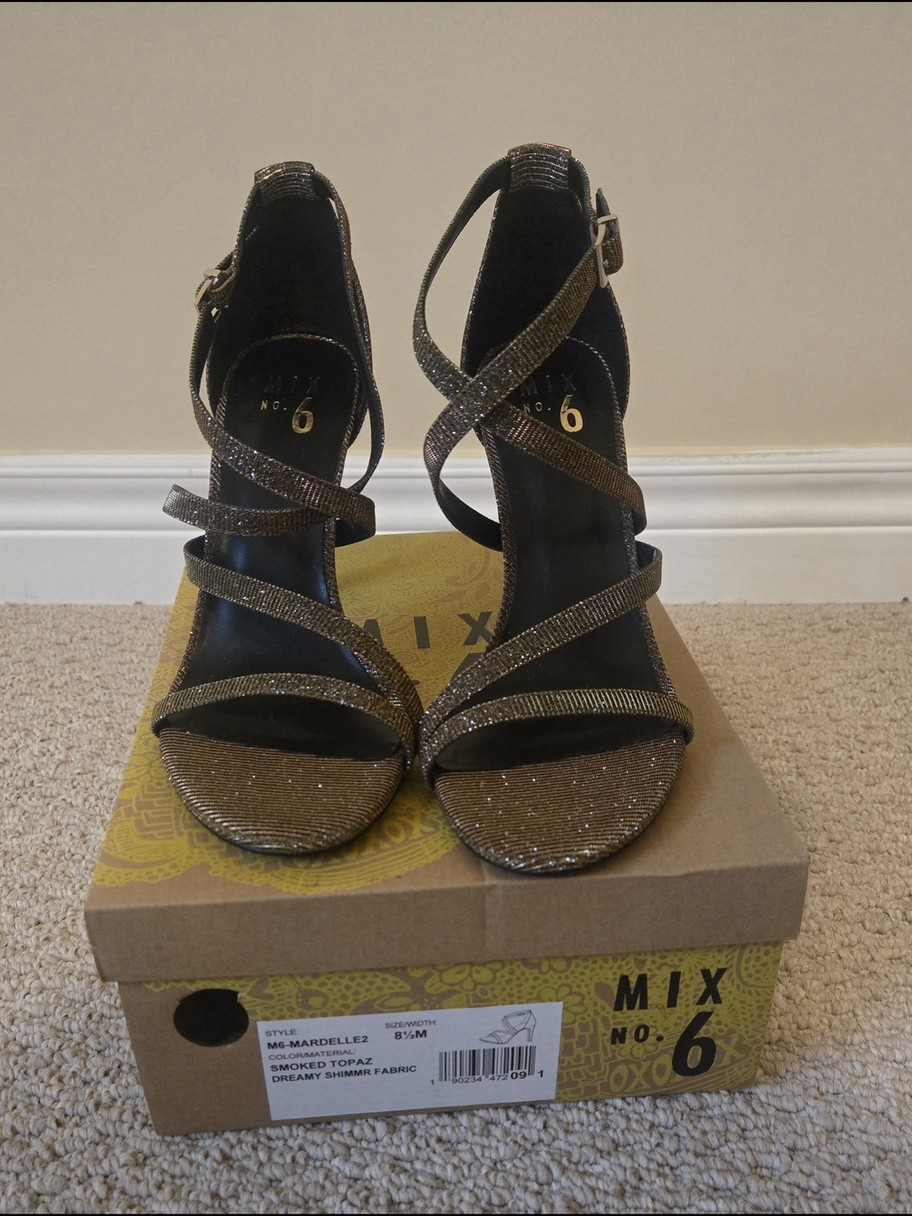 Mix No. 6 Metallic Smokey Topaz Strappy High Heels